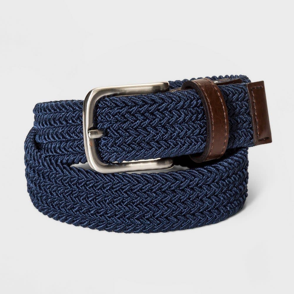 Boys' Stretch Webbed Belt - Cat & Jack™ Navy XL