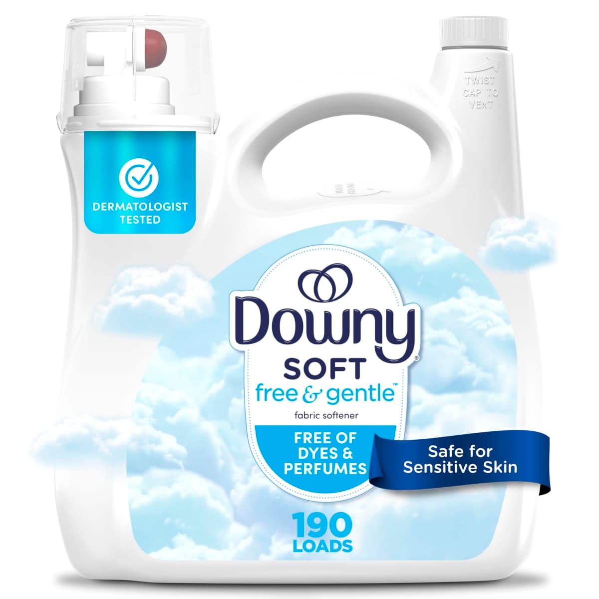 Downy Ultra Laundry Liquid Fabric Softener (Fabric Conditioner), Free & Gentle, 4.16L, 190 Loads