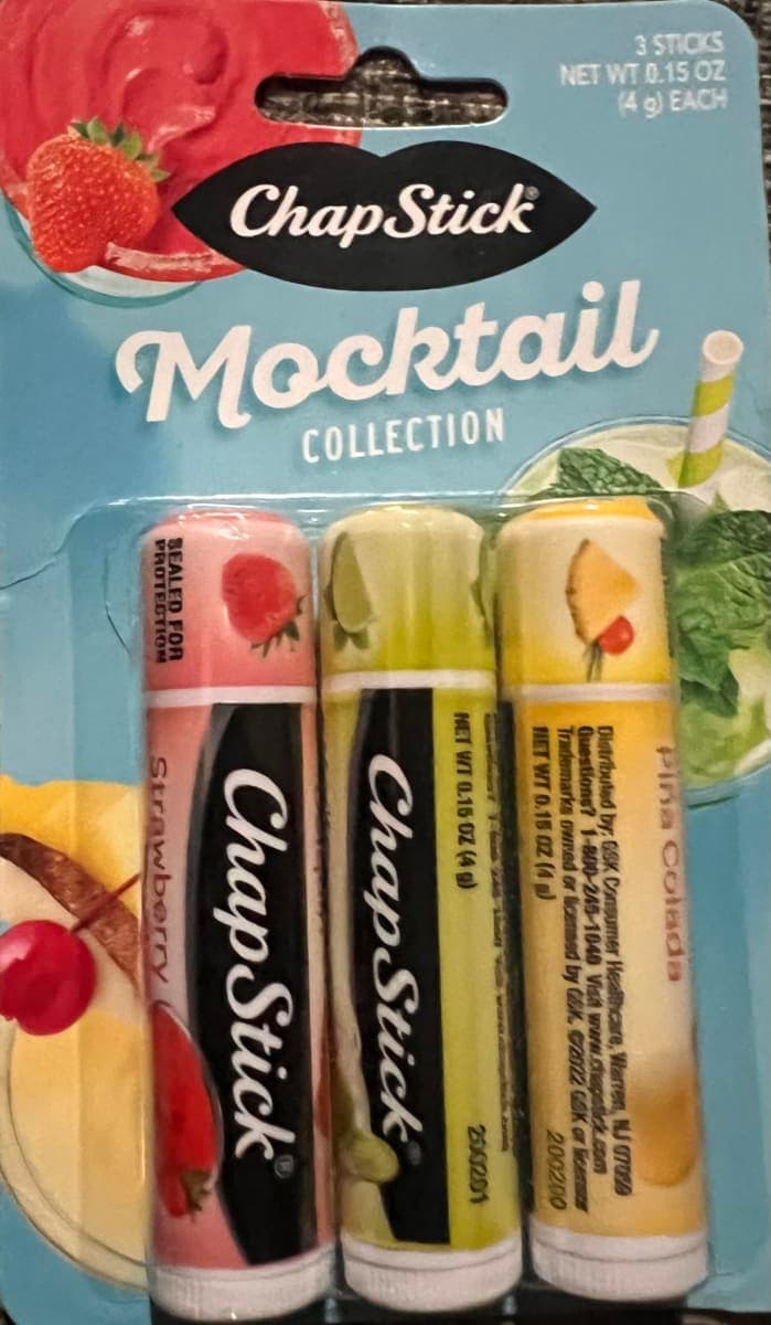 ChapStick Mocktail Collection: Mojito, Strawberry Daiquiri, Pia Colada