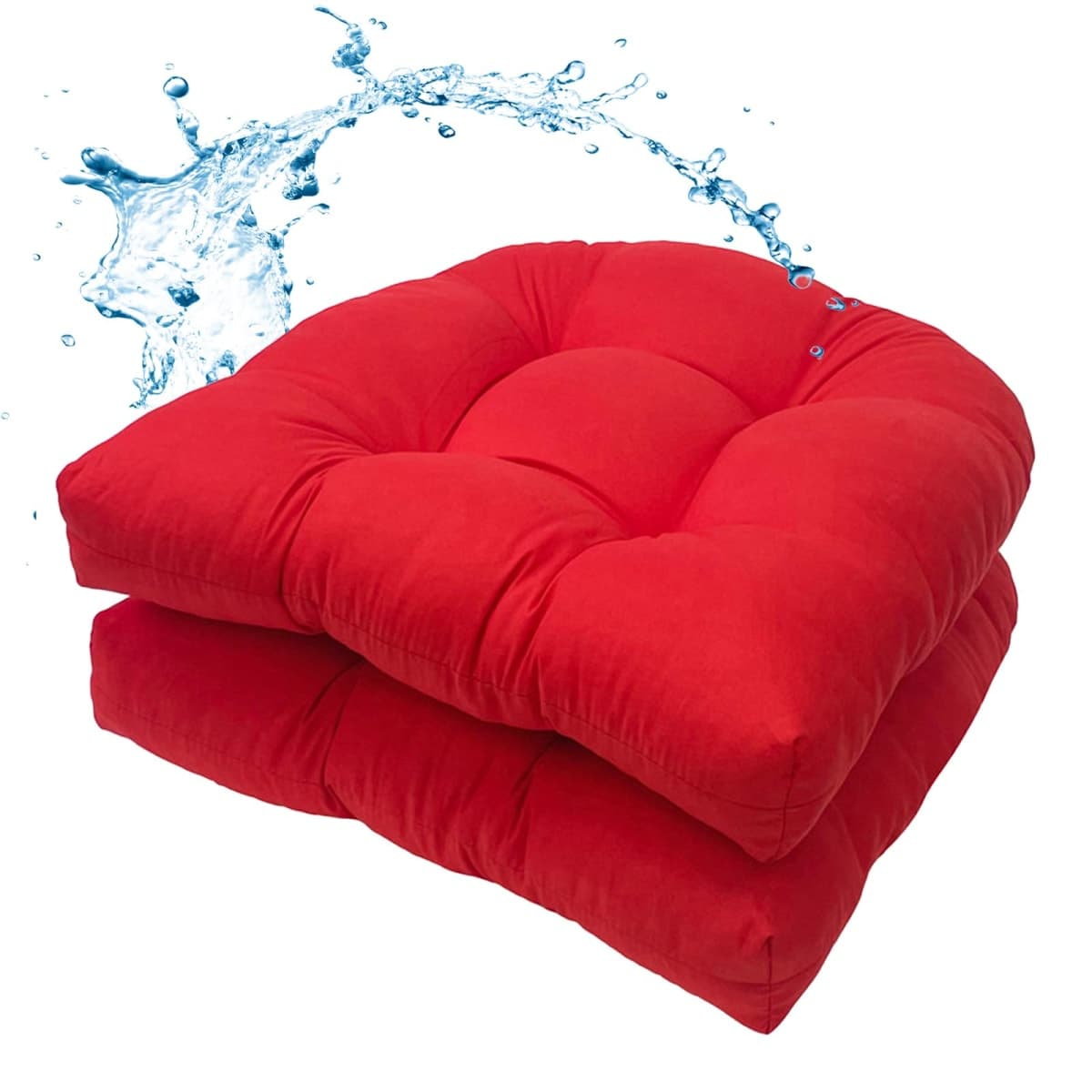 MTMR 2Pcs Outdoor Chair Cushions, Patio Furniture Seat Pads, Waterproof