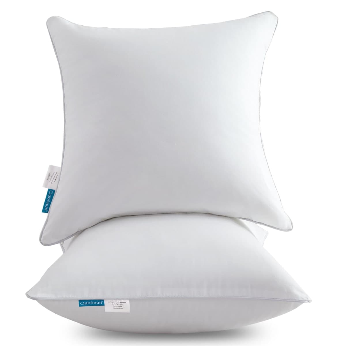 Oubonun 22 x 22 Throw Pillow Inserts Set of 2 with 100% Cotton Cover