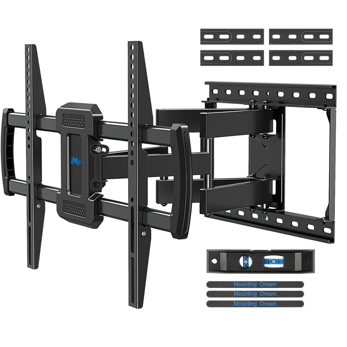 Mounting Dream TV Wall Mounts TV Bracket for Most 42-70 Inch TVs, UL Listed Premium TV Mount Full Motion with Articulating Arms, Max VESA 600x400mm and 100LBS, Fits 16", 18", 24" Studs, MD2296-24K