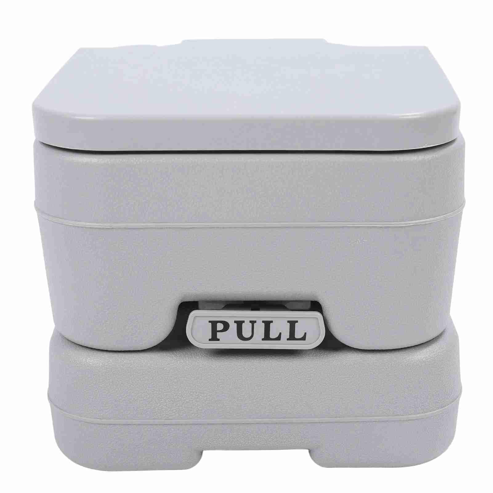 Dioche Portable Toilet 440lbs Load Capacity Dual Outlet Piston Pump Flush Outdoor Camping Toilet for Car, Boat & RV Trips (10L)