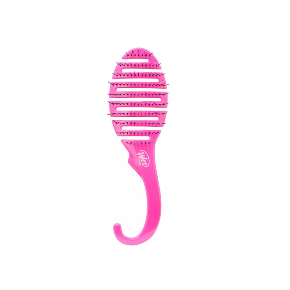 Wet Brush Shower Detangler Hair Brush - Fuchsia: Nylon Bristles, Plastic Handle, Suitable For All Hair Types