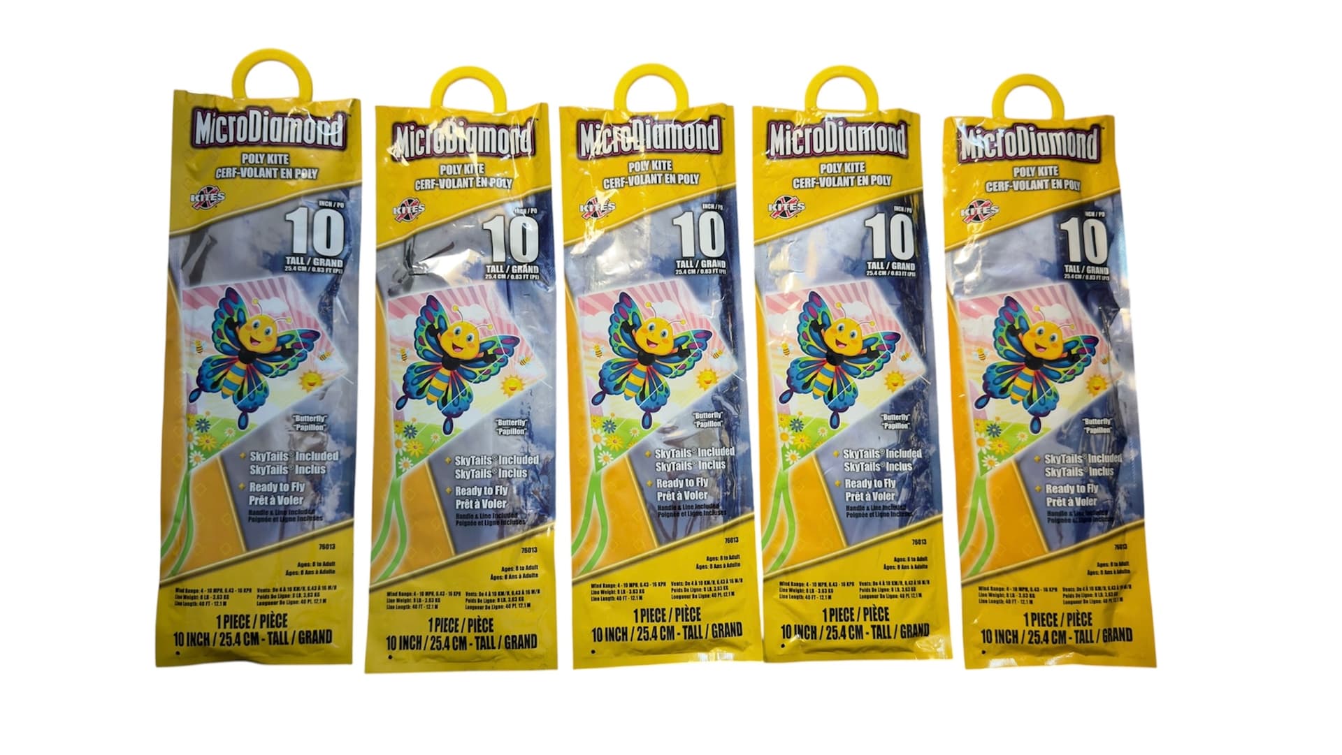 Micro Diamond Poly Kite - Butterfly - 5 Pack
