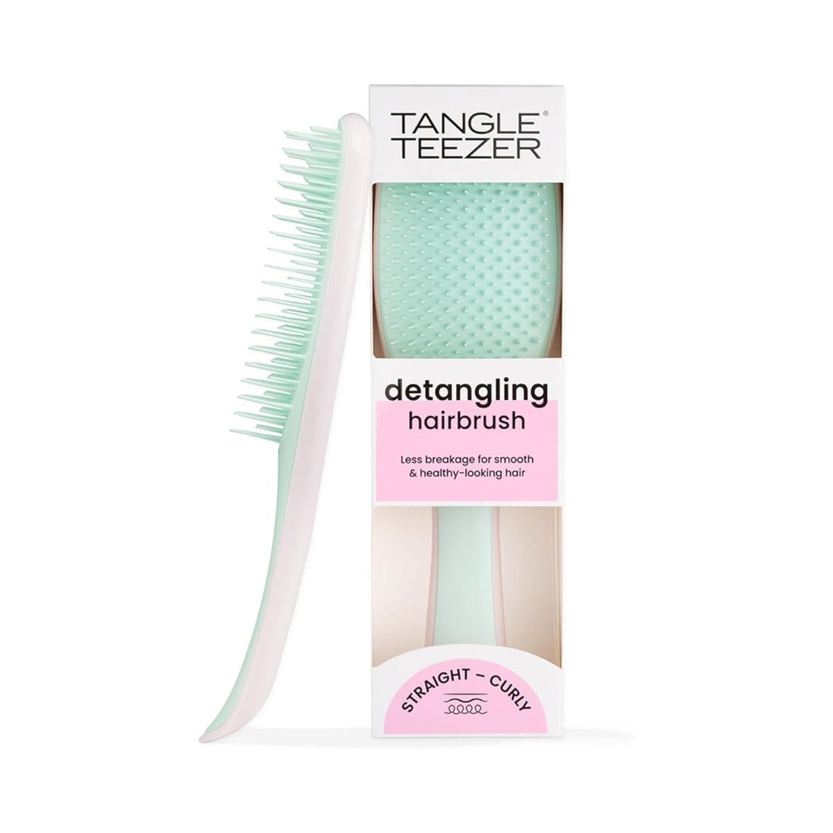 Tangle Teezer Ultimate Detangler Brush for Wet & Dry Hair, Eliminates Knots & Reduces Breakage for All Hair Types, Baby Pink & Mint