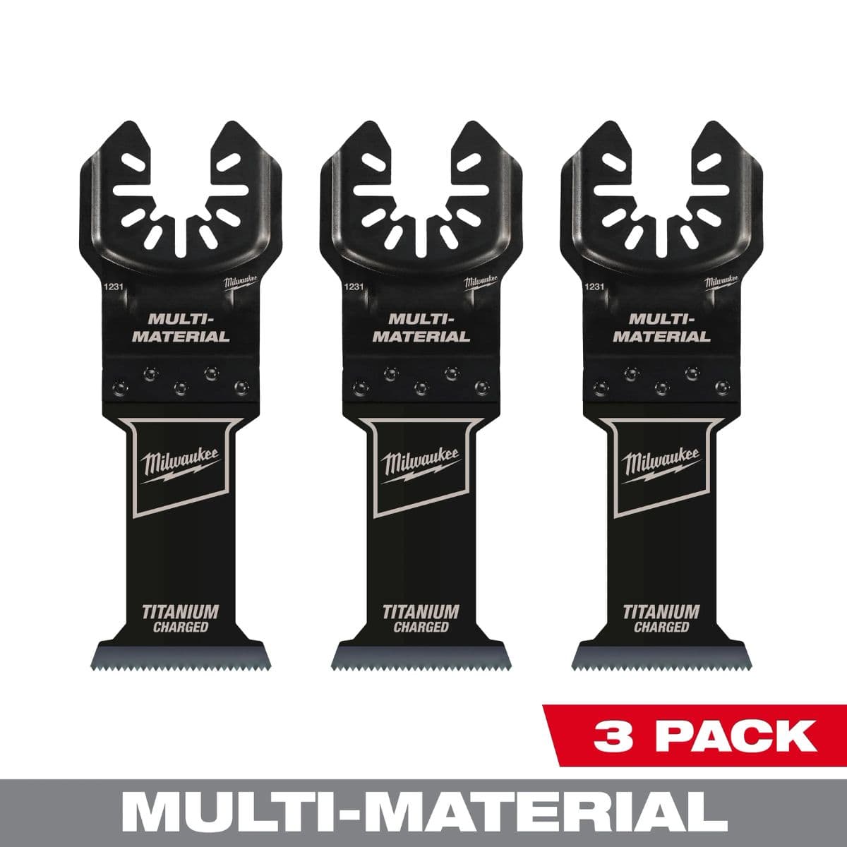 Milwaukee Tool 1-3/8-inch OPEN-LOK Multi-Material Titanium Coated Bi-Metal Oscillating Multi Tool Blade (3 Pack)
