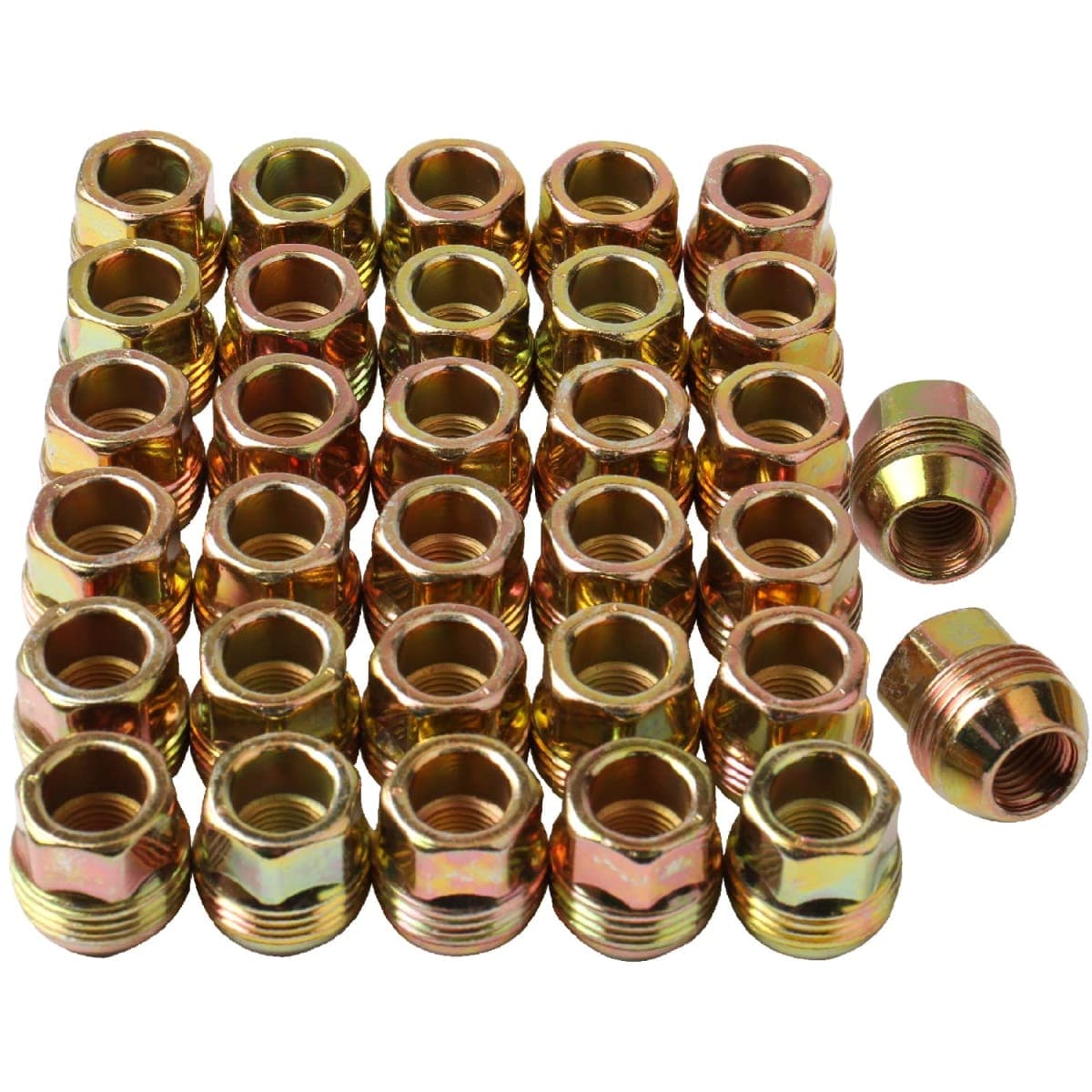 Set of 32, 14mmx1.5 OEM Factory 8 Lug Wheel Nuts Replacement for Sliverado Sierra 2500HD 3500HD Yukon Avalanche Suburban Express 2500 C2500 K2500 M14x1.5 Studs with 8 Lug Wheel