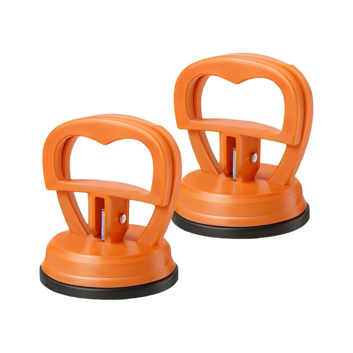 YOYUTOX Dent Puller, 2-Pack Strong Suction Car Dent Repair Kit Large + Small, Multi-Function Handle Dent Remover Tool for Car Body, Tile Lifting, and Object Moving (Orange + Yellow)