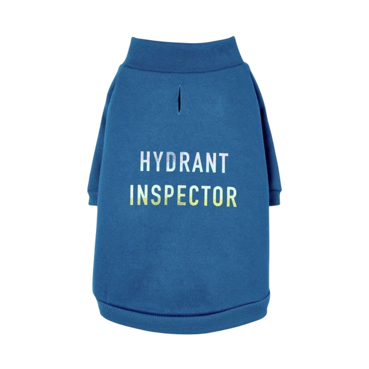Blue Fleece Hydrant Inspector Dog Sweater Size XL
