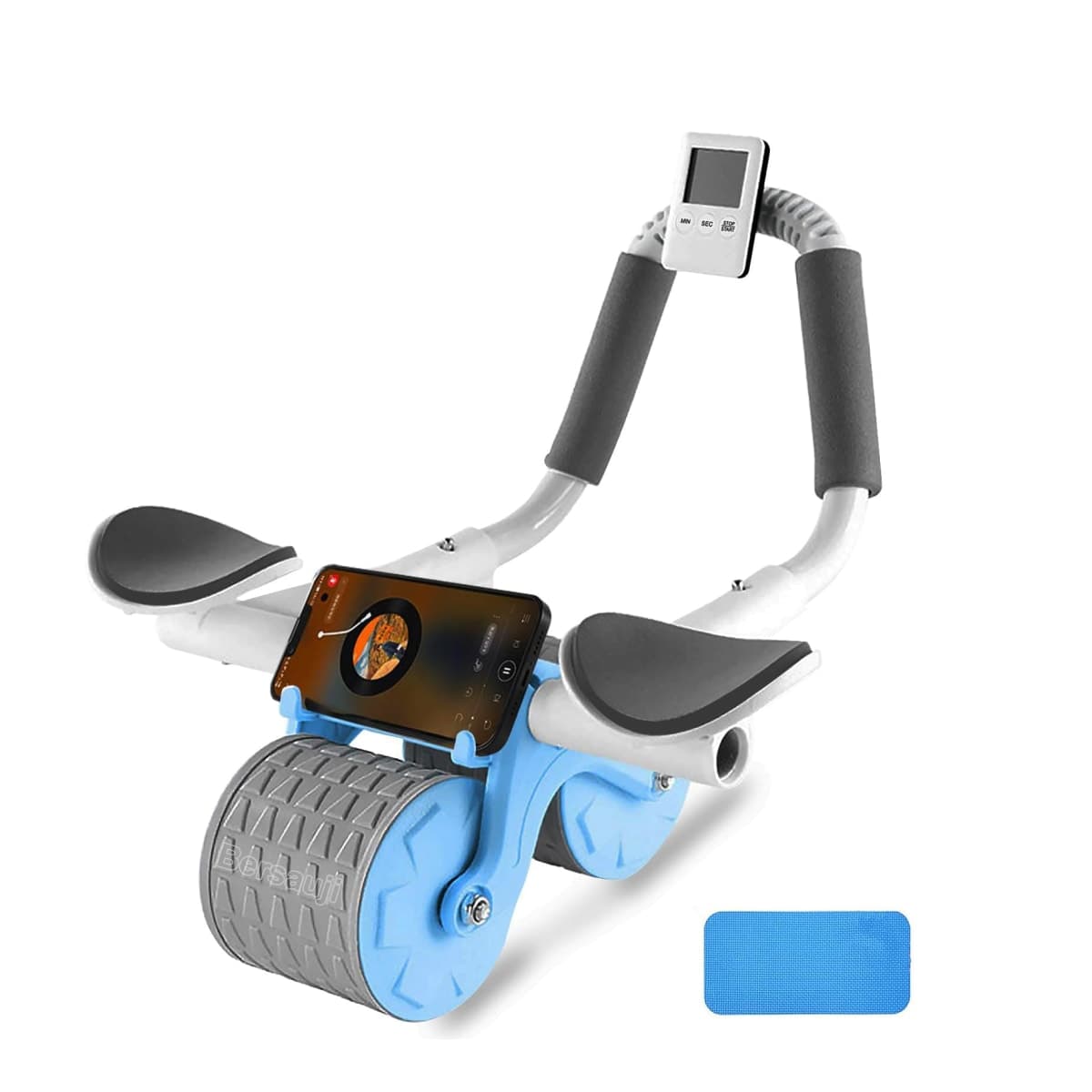2026 New Ab Roller Wheel with Knee Mat &Timer, Automatic Rebound Abdominal Wheel, Ab Abdominal Exercise Roller with Elbow Support, Abs Workout Equipment Ab Exercise Roller for Women Men