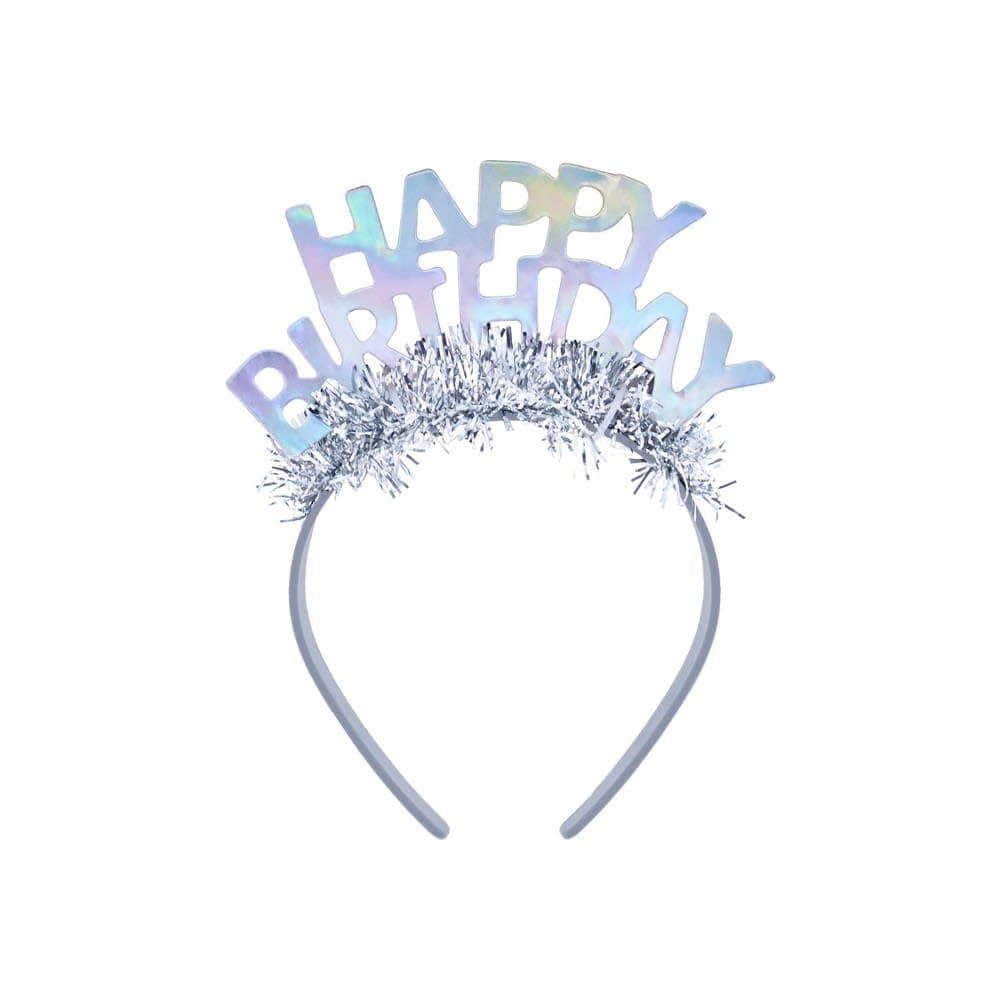 "Happy Birthday" Party Headband Silver - Spritz™